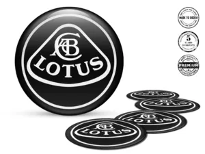 Lotus Wheel Badges Style Premium Epoxy Stickers